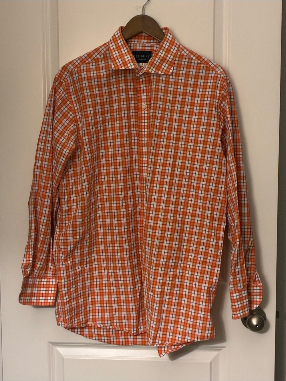 Ledbury Orange Plaid Dress Shirt